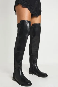 Bottes Plates Stretch Montant au-dessus du Genou