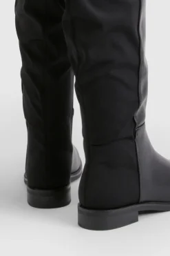 Bottes Plates Stretch Montant au-dessus du Genou
