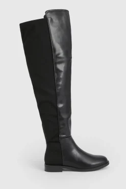 Bottes Plates Stretch Montant au-dessus du Genou