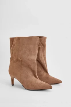 Oasis Bottes Pointues Betty À Talon Moyen En Synthétique< Bottines|Bottes En Daim