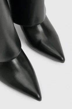 Bottes Stiletto à Bout Extrême avec Revers