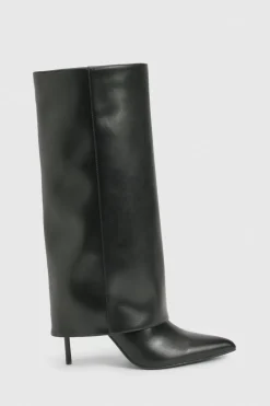 Bottes Stiletto à Bout Extrême avec Revers