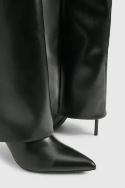 Bottes Stiletto à Bout Extrême avec Revers