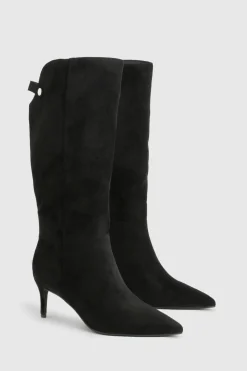 boohoo Bottes Stiletto Coupe Large En Synthétique Incurvée< Bottes|Bottes En Daim