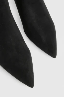 boohoo Bottes Stiletto Coupe Large En Synthétique Incurvée< Bottes|Bottes En Daim
