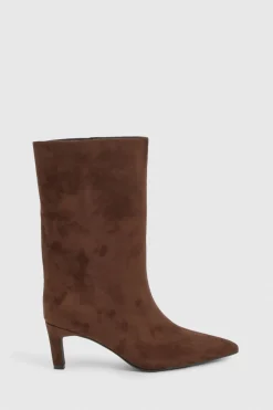 Bottes stiletto montantes jusqu'au mollet à talon moyen