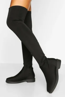 Bottes Stretch Plates par-dessus le Genou
