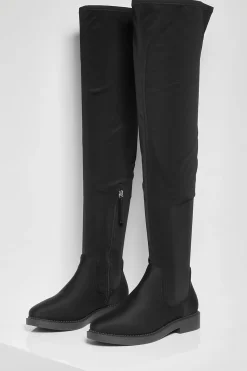 Bottes Stretch Plates par-dessus le Genou