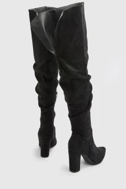 Bottes À Talon Bloc En Synthétique Mindy Coupe Large