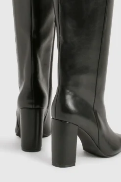 boohoo Bottes à Talon Carré Montantes< Bottes|Bottes Hautes