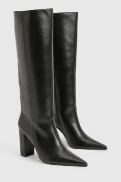 boohoo Bottes à Talon Carré Montantes< Bottes|Bottes Hautes