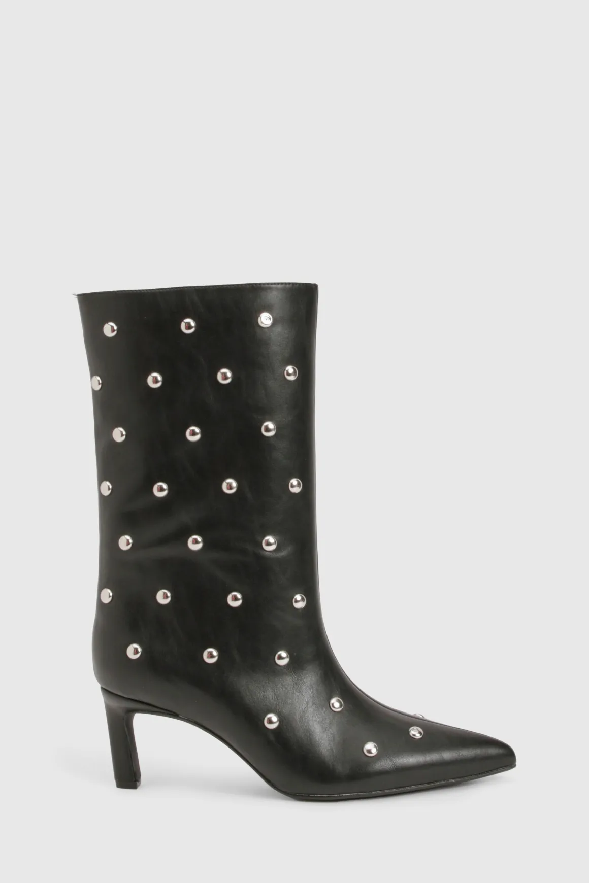 Bottes à talons aiguilles à colonne médiane cloutées