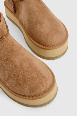 boohoo Bottes Ultra Mini À Plateforme Doublées De Synthétique< Bottes|Bottines Fourrées
