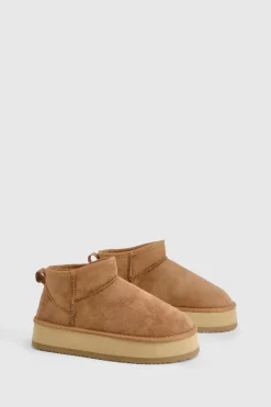 boohoo Bottes Ultra Mini À Plateforme Doublées De Synthétique< Bottes|Bottines Fourrées