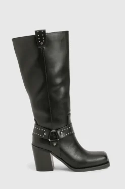boohoo Bottes Western Biker à Boucle et Coupe Large< Bottes|Bottes Motardes