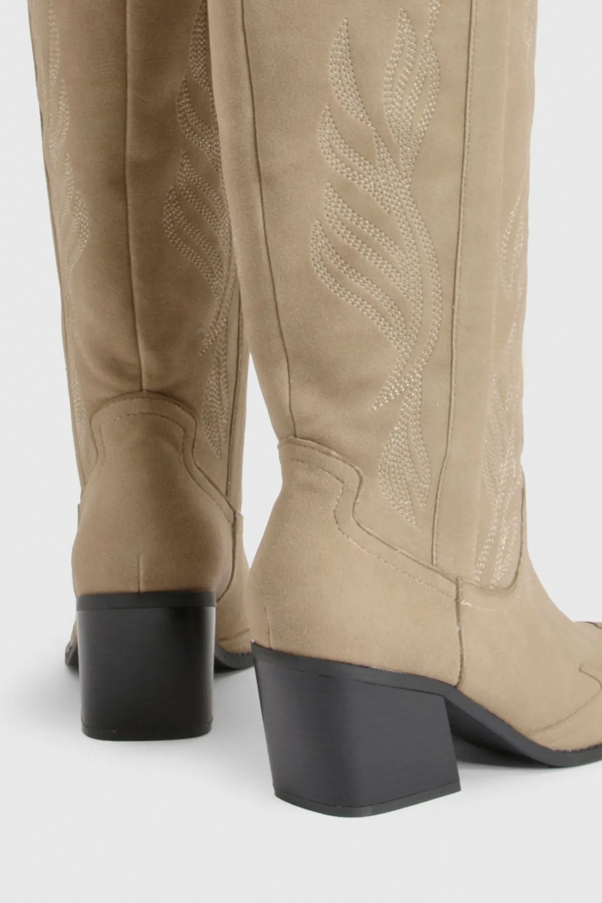 boohoo Bottes Western Brodées Coupe Large< Bottes|Santiags