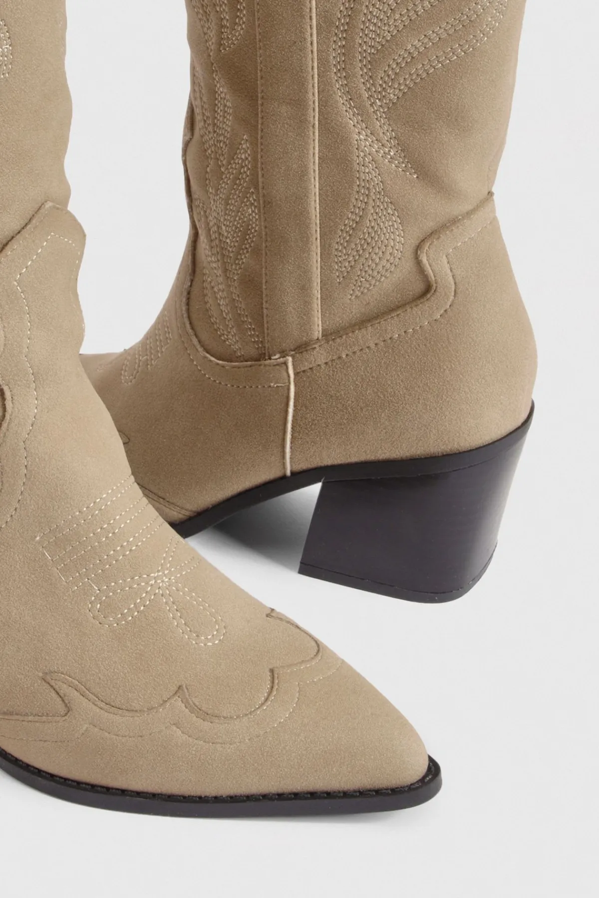 boohoo Bottes Western Brodées Coupe Large< Bottes|Santiags