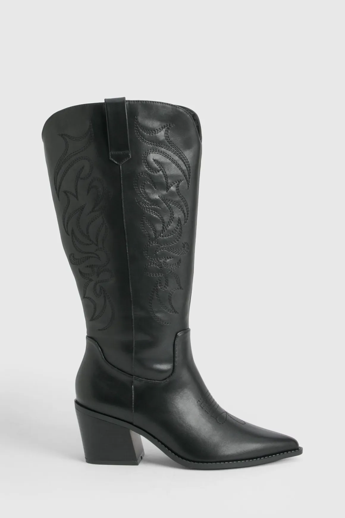 Bottes Western Brodées Coupe Large