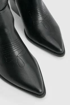 Bottes Western Brodées Coupe Large