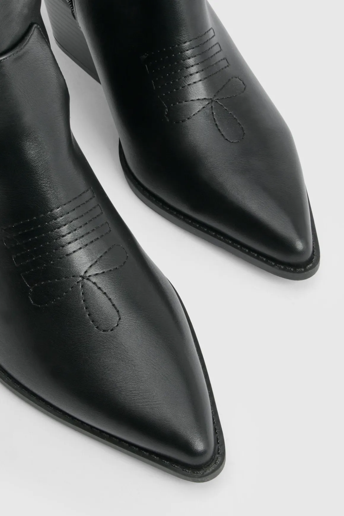 Bottes Western Brodées Coupe Large