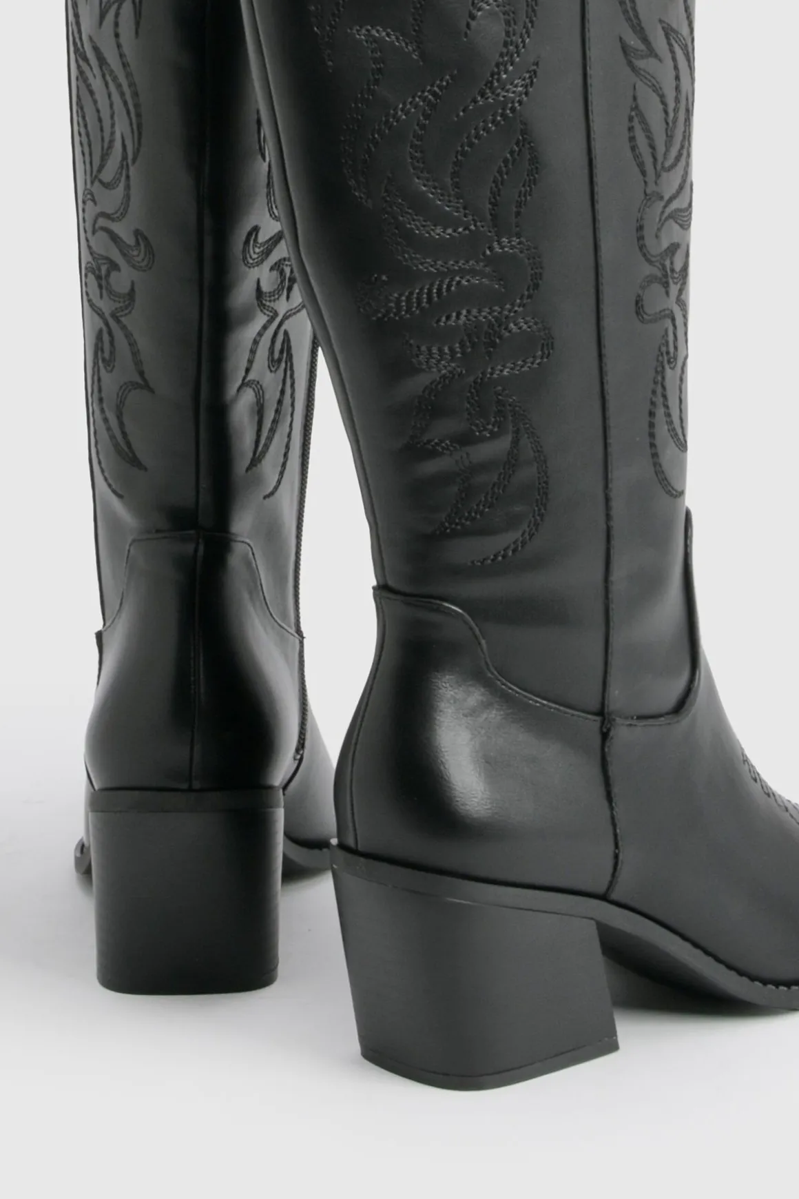 Bottes Western Brodées Coupe Large