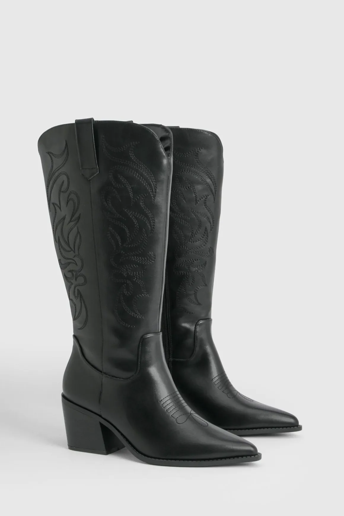 Bottes Western Brodées Coupe Large