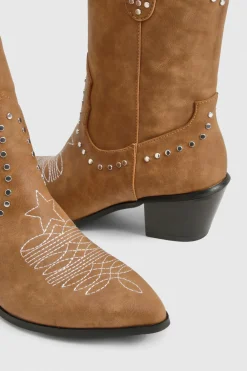 Bottes Western à chevilles cloutées