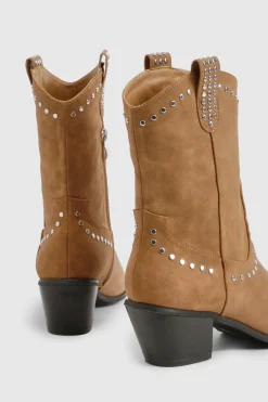 Bottes Western à chevilles cloutées