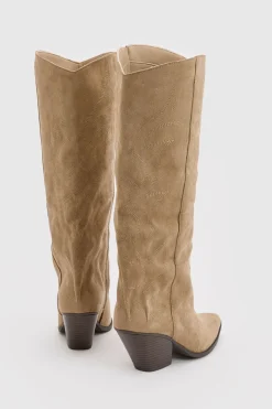 boohoo Bottes Western À Colonne En Synthétique Brodée< Bottes|Bottes En Daim