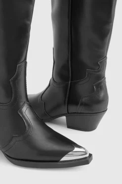 Bottes Western Cowboy avec Détail Embout Métallique