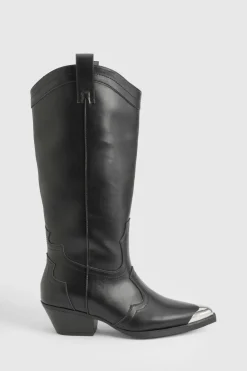 Bottes Western Cowboy avec Détail Embout Métallique