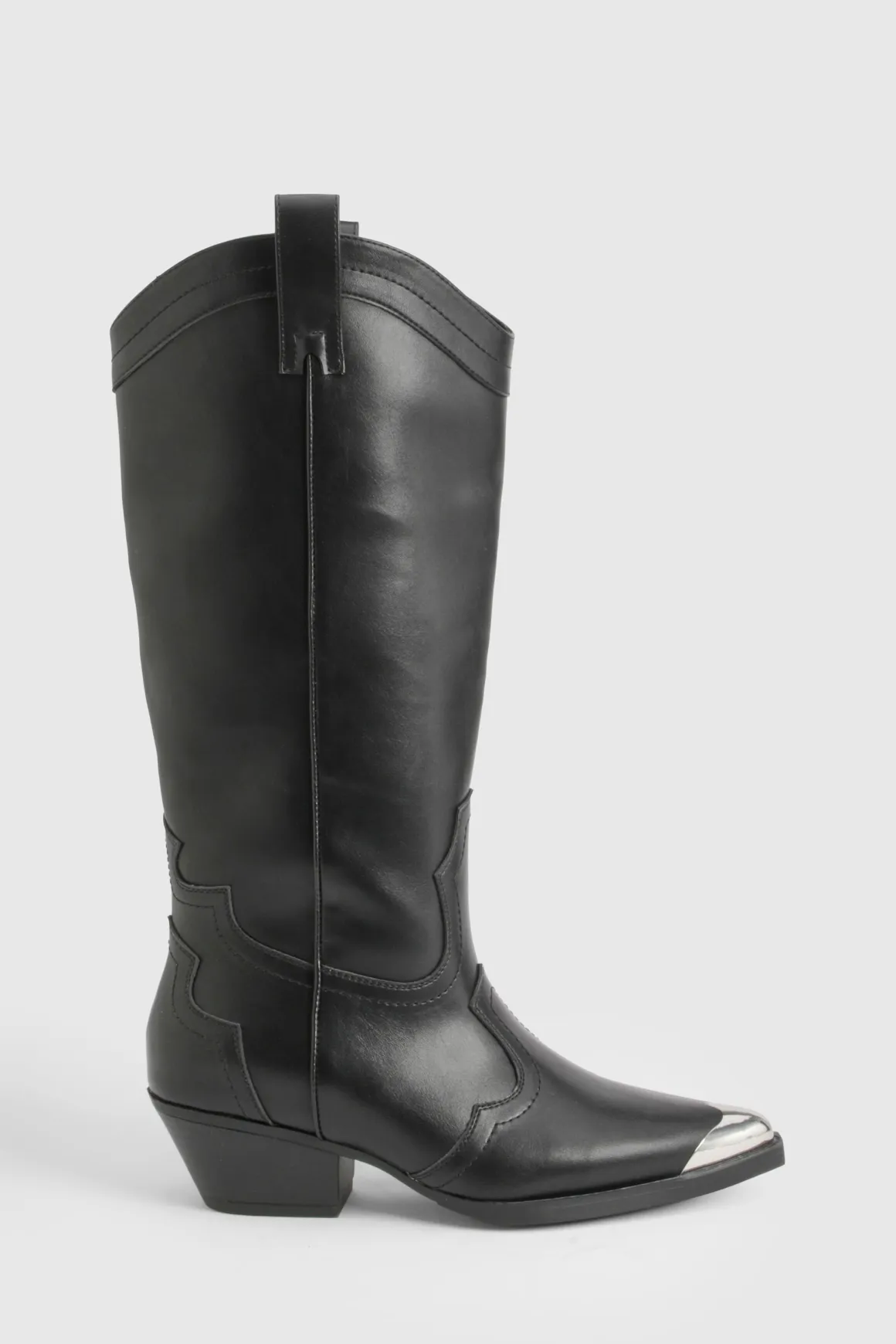 Bottes Western Cowboy avec Détail Embout Métallique