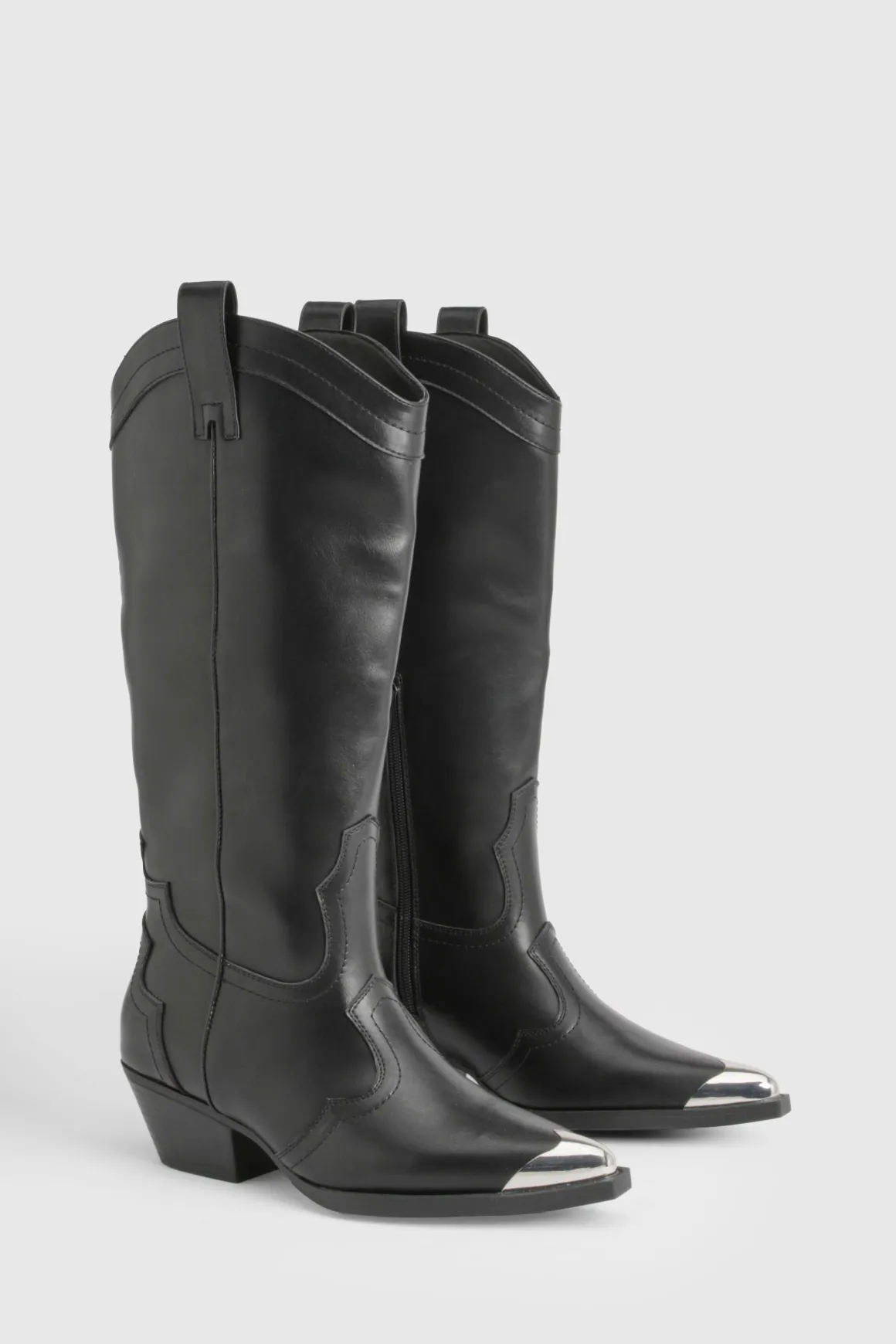 Bottes Western Cowboy avec Détail Embout Métallique