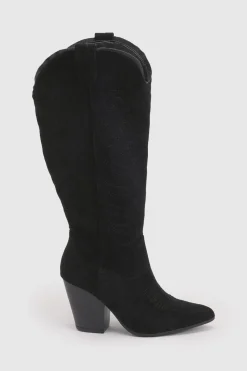 boohoo Bottes Western Cowboy Montantes Brodées En Synthétique< Bottes|Bottes En Daim