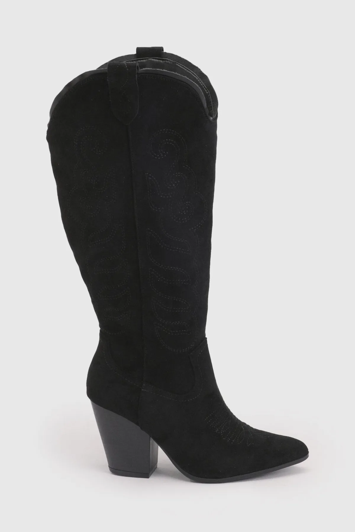 boohoo Bottes Western Cowboy Montantes Brodées En Synthétique< Bottes|Bottes En Daim