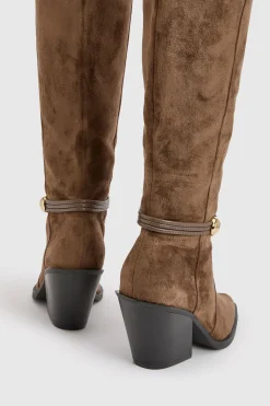 Bottes Western Cowboy Montantes À Détail Garniture