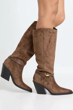 Bottes Western Cowboy Montantes À Détail Garniture