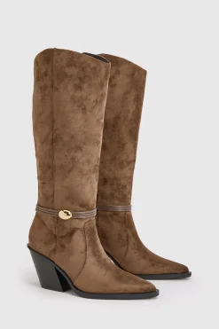 Bottes Western Cowboy Montantes À Détail Garniture