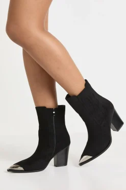Bottes Western en synthétique à embout doré