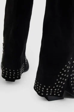 Bottes Western En Synthétique À Rabat Avec Détails Cloutés