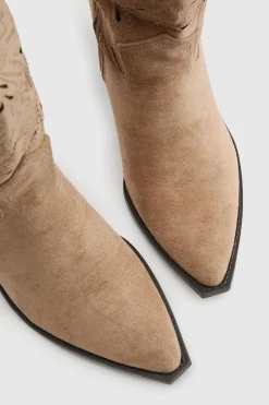 Bottes Western En Synthétique Avec Détails Ajourés