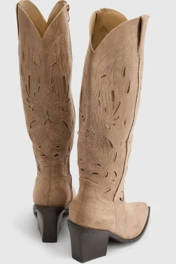Bottes Western En Synthétique Avec Détails Ajourés