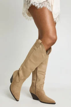 Bottes Western Hautes En Synthétique Basiques