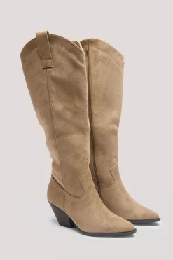 Bottes Western Hautes En Synthétique Basiques