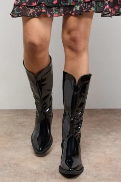 Bottes Western Louise en synthétiquecuir avec Détails de Couture