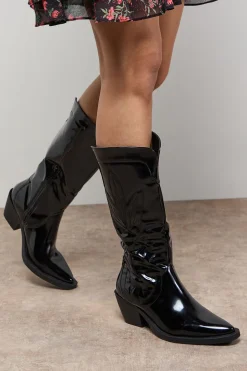 Bottes Western Louise en synthétiquecuir avec Détails de Couture