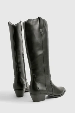Bottes Western mi-genoues à coupe large