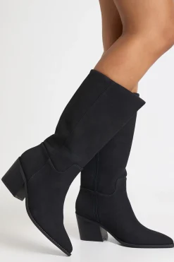 Bottes Western Mi-mollet Coupe Large