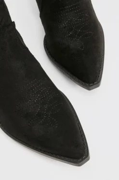 Bottes Western mi-mollet en daim synthétique