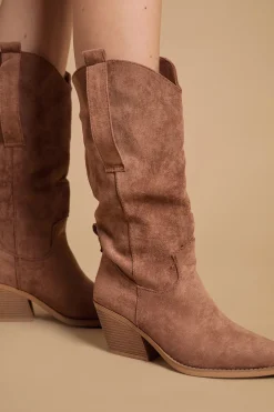 Bottes Western Mi-Mollet Slouch Wanda en Synthétique